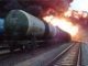 Цистерны с бензином горят на железной дороге в Нижнем Новгороде